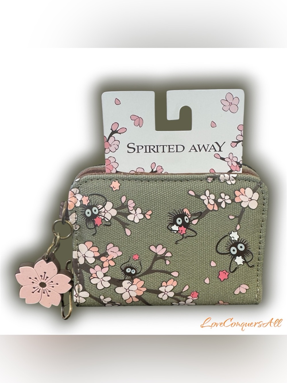 Studio Ghibli Spirited Away Soot Sprites Cherry Blossom Mini Wallet